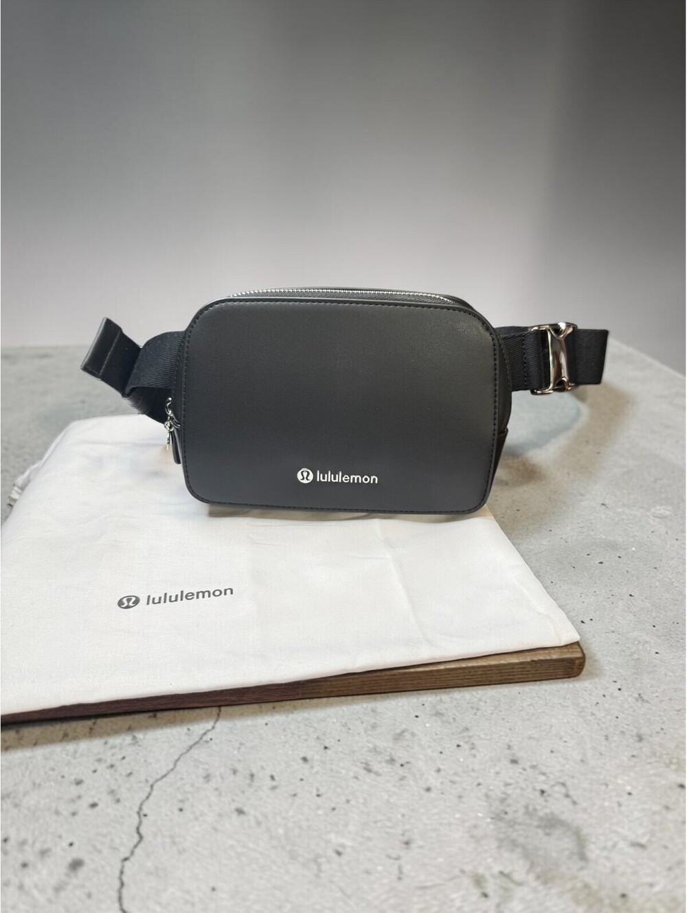 Lululemon Black Cactus Leather Belt Bag